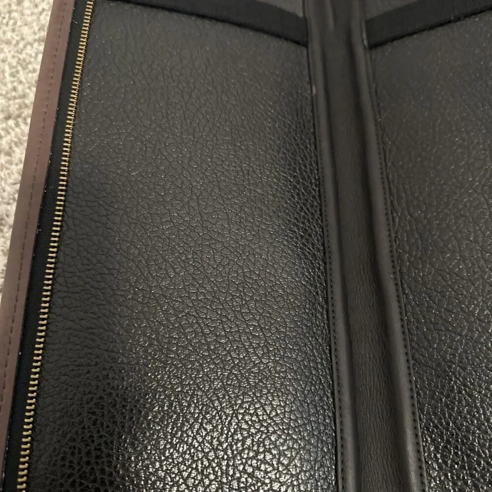 Vintage COACH Dark Brown Leather Zip Around Tie Case Holder Travel